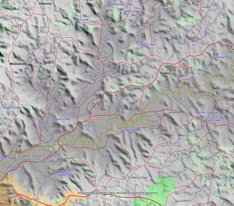 Wilsons River map