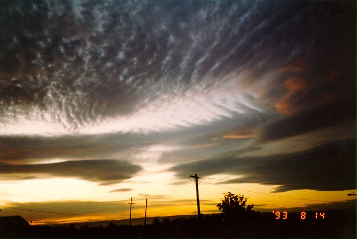 altocumulus undulatus : Schofields, NSW   14 August 1993