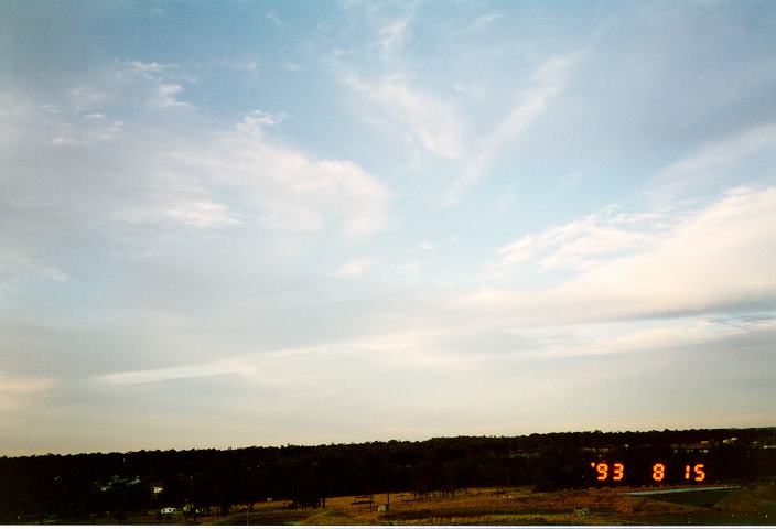 altostratus altostratus_cloud :  Schofields, NSW   15 August 1993