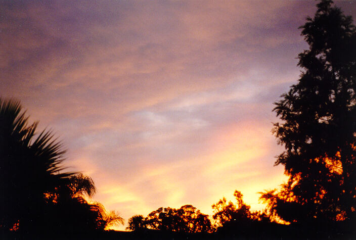 sunset sunset_pictures : Oakhurst, NSW   6 January 1995