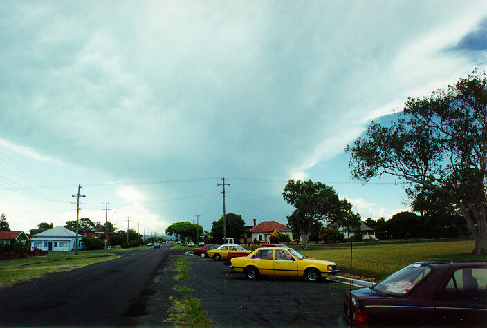 anvil thunderstorm_anvils : Ballina, NSW   29 January 1995