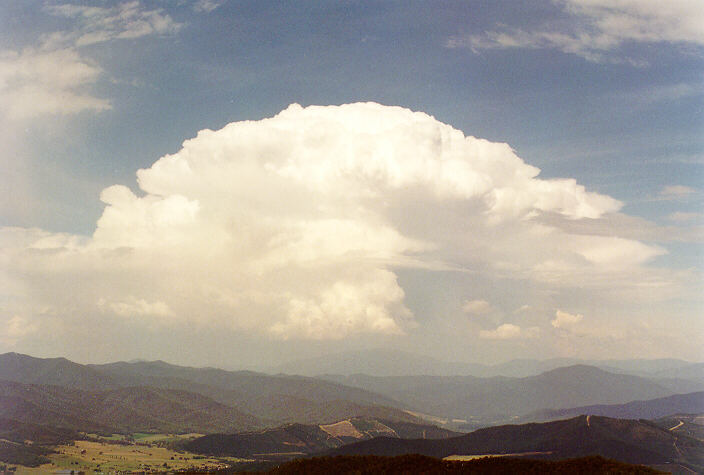 thunderstorm cumulonimbus_incus : Mt Buffalo, VIC   15 January 1996