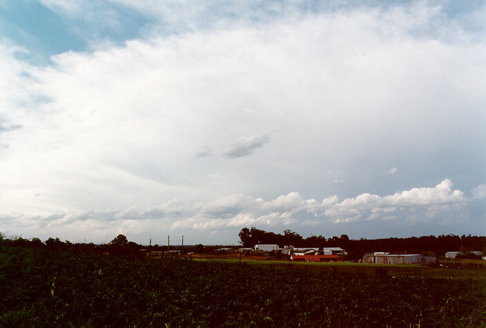 anvil thunderstorm_anvils : Schofields, NSW   2 October 1997