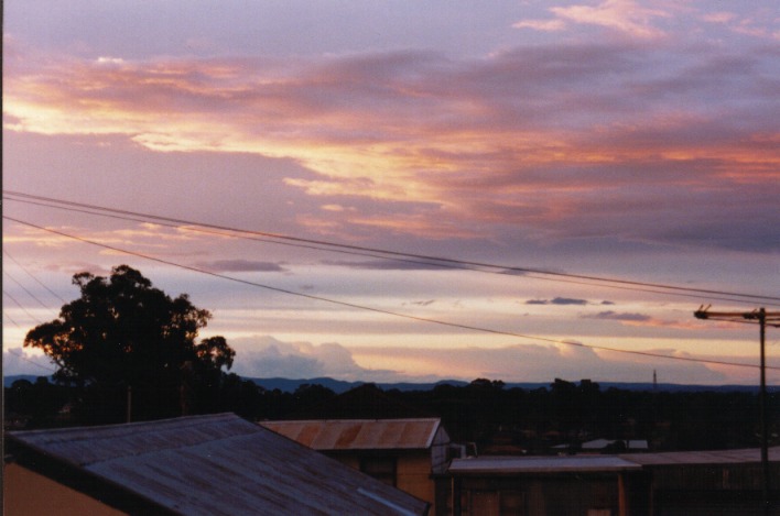 sunset sunset_pictures : Schofields, NSW   27 August 1999