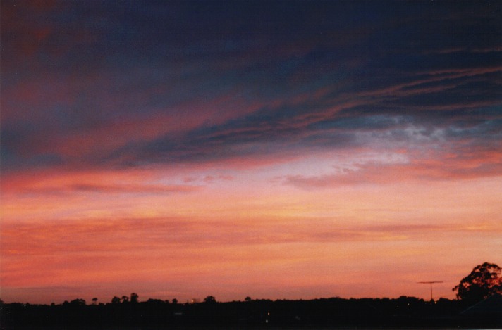 sunset sunset_pictures : Schofields, NSW   26 October 1999