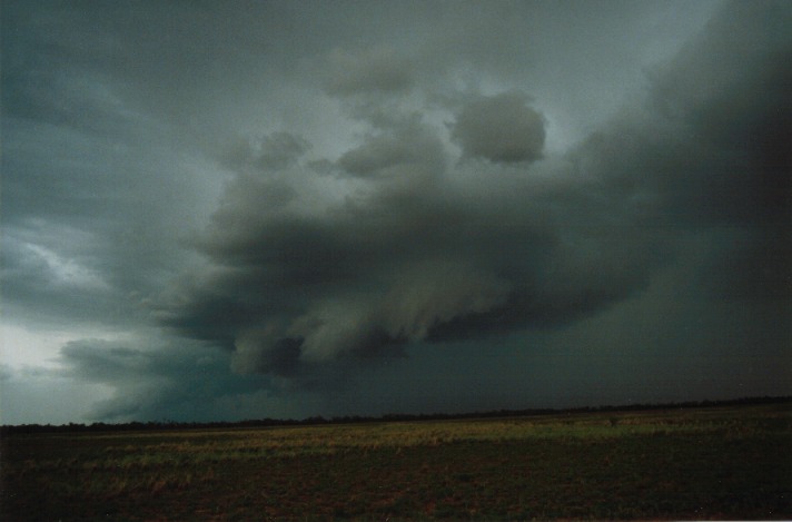 cumulonimbus thunderstorm_base : S of Cunumulla, Qld   27 November 1999