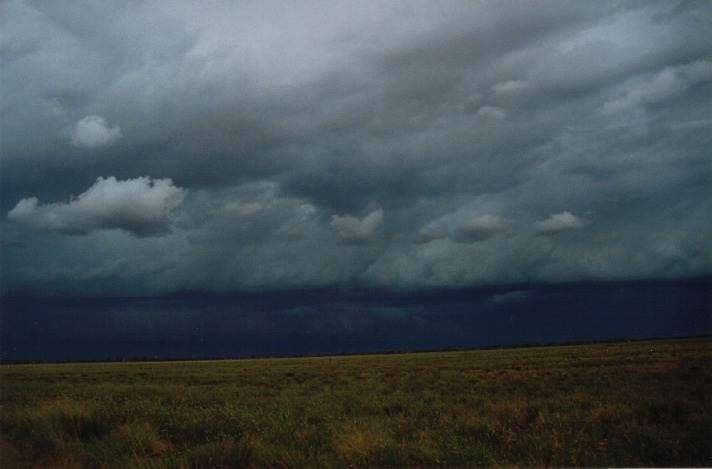 cumulonimbus thunderstorm_base : S of Cunumulla, Qld   27 November 1999