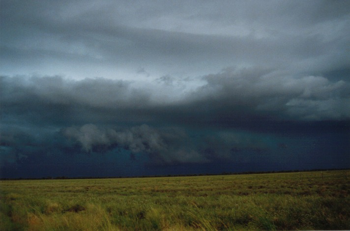 cumulonimbus thunderstorm_base : S of Cunumulla, Qld   27 November 1999