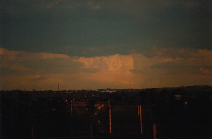 thunderstorm cumulonimbus_incus : Schofields, NSW   21 April 2000