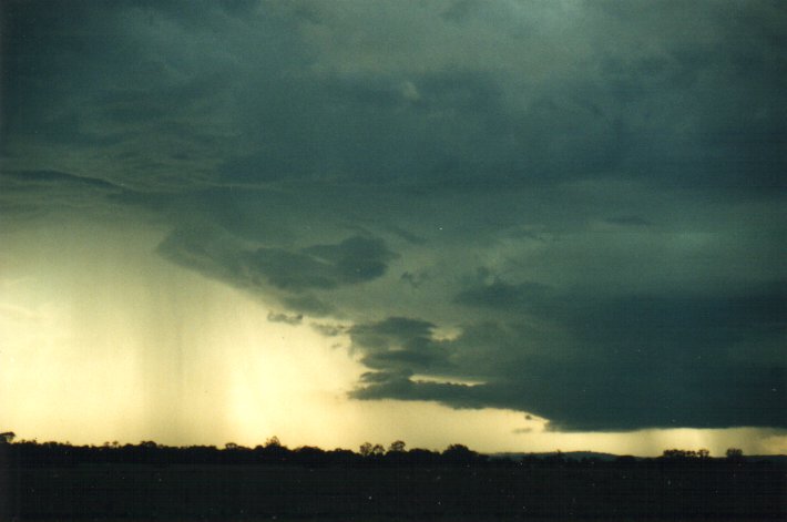 cumulonimbus thunderstorm_base : E of Casino, NSW   4 November 2000