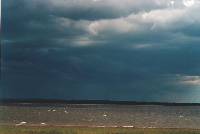 cumulonimbus thunderstorm_base : Coolmunda Dam, Inglewood, Qld   27 November 2000