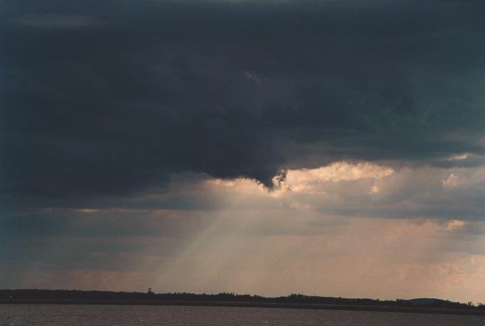 cumulonimbus thunderstorm_base : Coolmunda Dam, Inglewood, Qld   27 November 2000