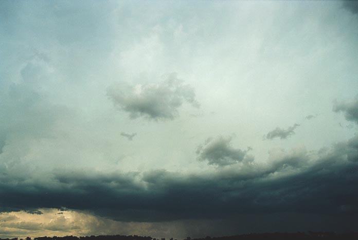 cumulonimbus thunderstorm_base : W of Quirindi, NSW   29 November 2000