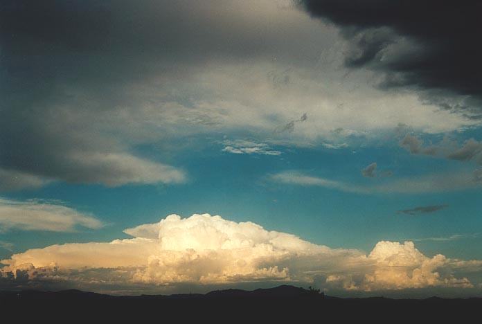 anvil thunderstorm_anvils : NW of Singleton, NSW   30 November 2000