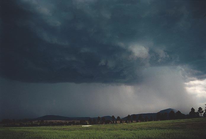 cumulonimbus supercell_thunderstorm : W of Jerrys Plains, NSW   6 December 2000