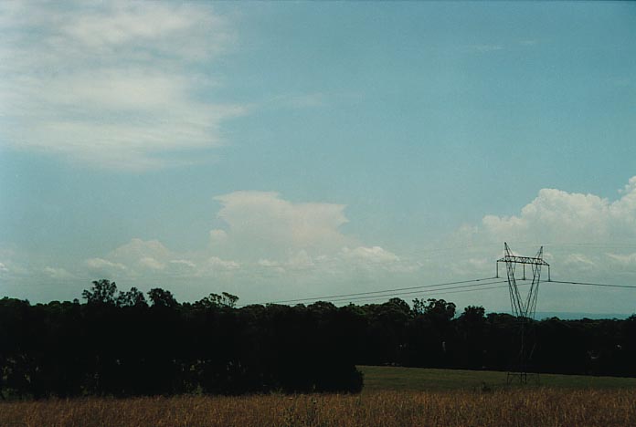 thunderstorm cumulonimbus_incus : Schofields bridge, NSW   7 January 2001