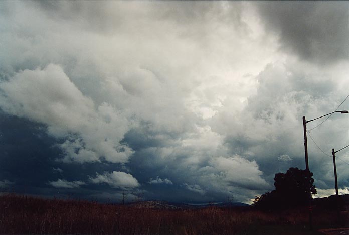 cumulonimbus thunderstorm_base : near Murrurrundi, NSW   22 April 2001