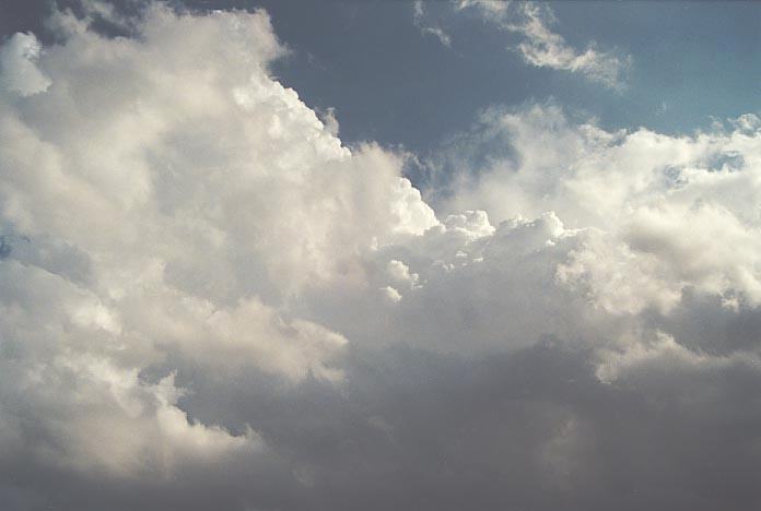 thunderstorm cumulonimbus_calvus : S of Harper, Kansas, USA   3 June 2001