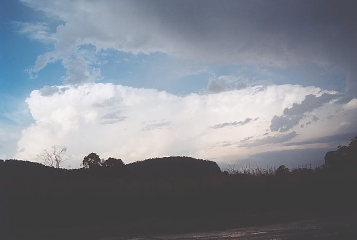 cumulonimbus supercell_thunderstorm : S of Kew, NSW   22 December 2001