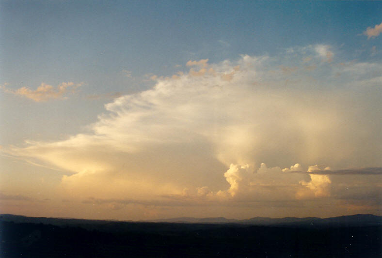 thunderstorm cumulonimbus_incus : McLeans Ridges, NSW   25 December 2003