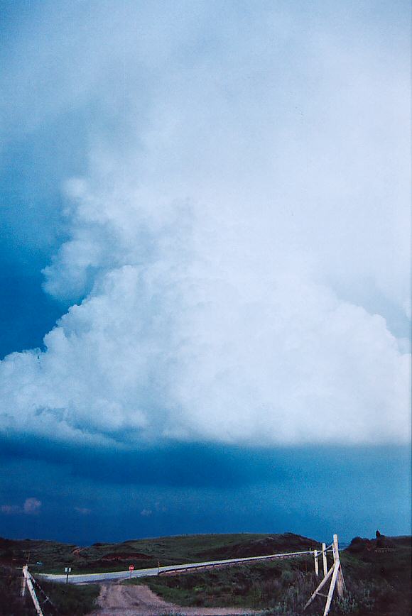 updraft thunderstorm_updrafts : W of Medicine Lodge, Kansas, USA   12 May 2004