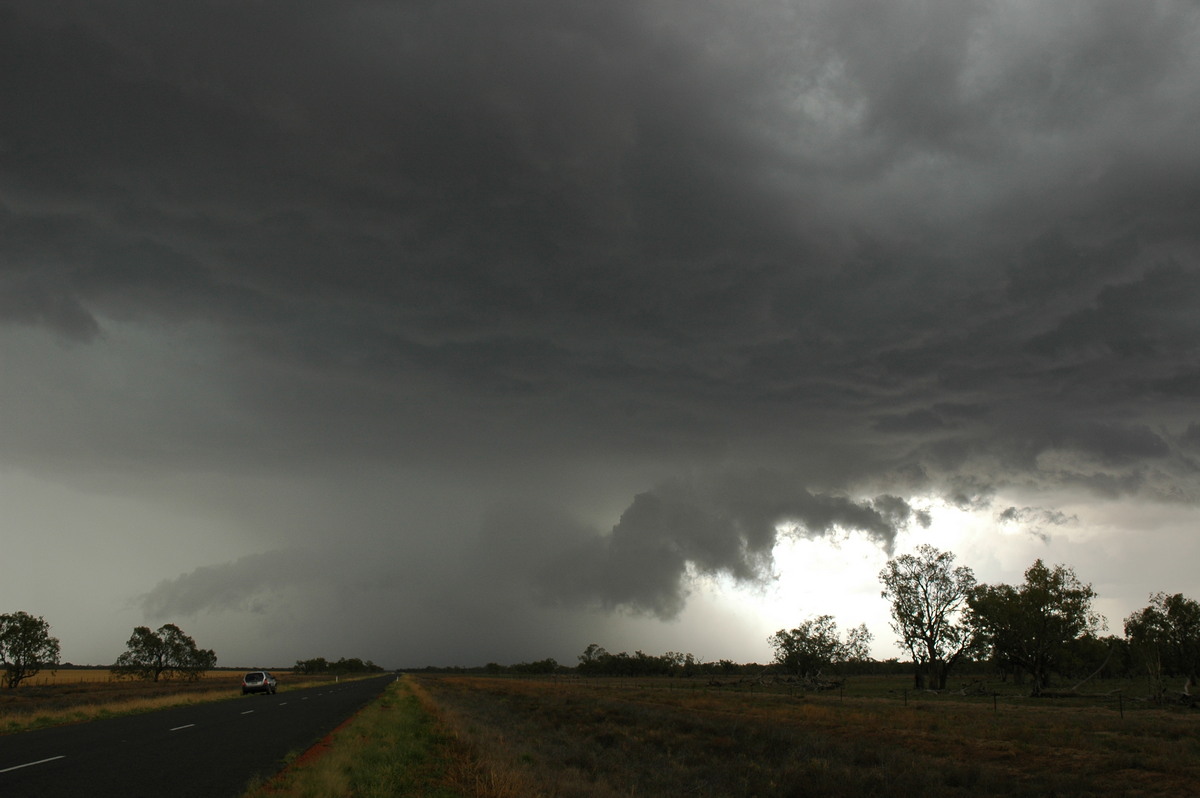 cumulonimbus thunderstorm_base : W of Walgett, NSW   8 December 2004