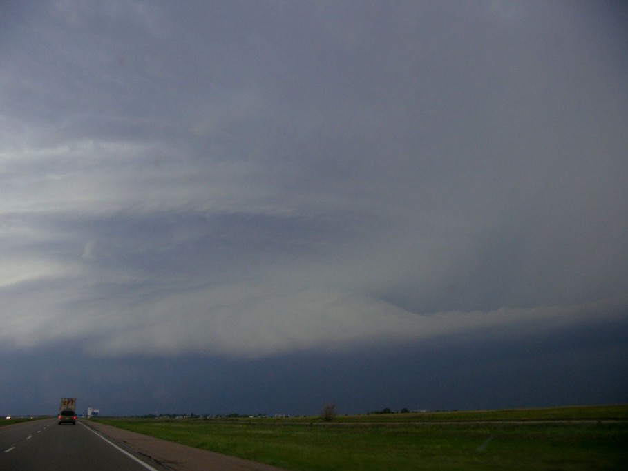 wallcloud thunderstorm_wall_cloud : I-70 near Flagler, Colorado, USA   2 June 2005