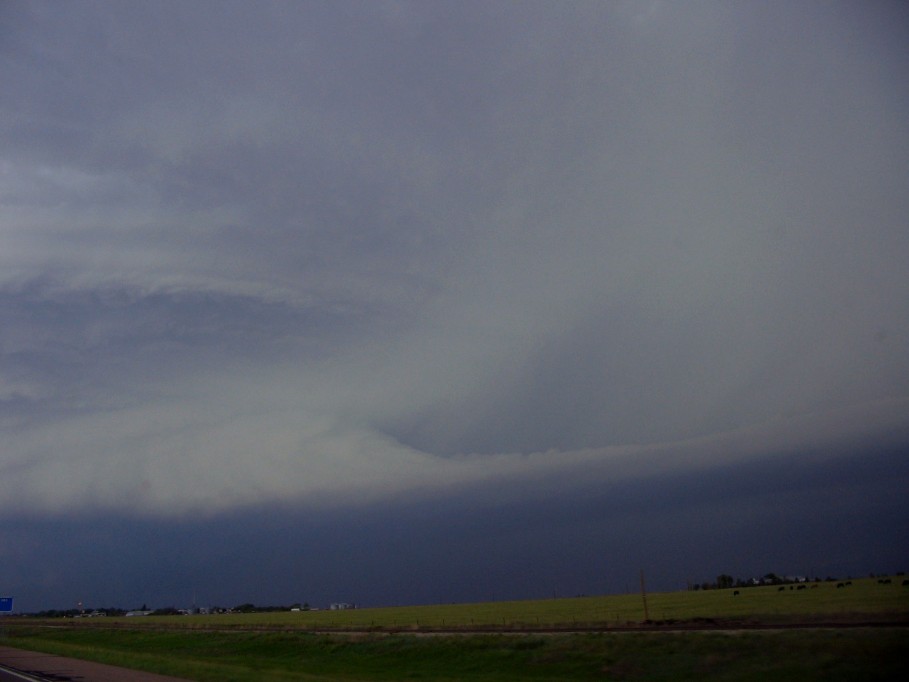 cumulonimbus supercell_thunderstorm : I-70 near Flagler, Colorado, USA   2 June 2005