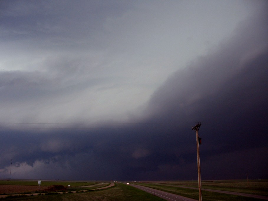 cumulonimbus supercell_thunderstorm : I-70 near Flagler, Colorado, USA   2 June 2005