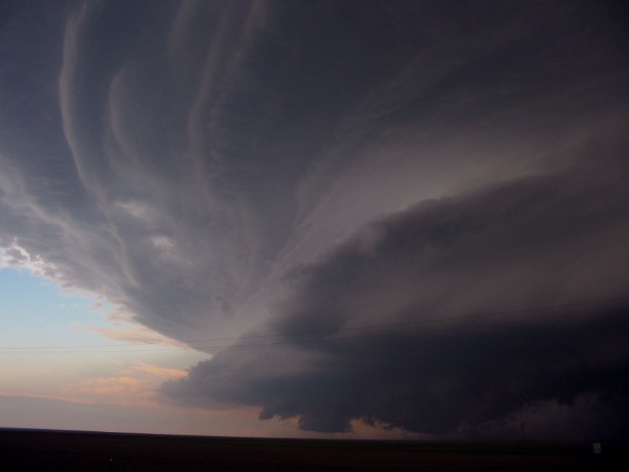 wallcloud thunderstorm_wall_cloud : I-70 near Flagler, Colorado, USA   2 June 2005