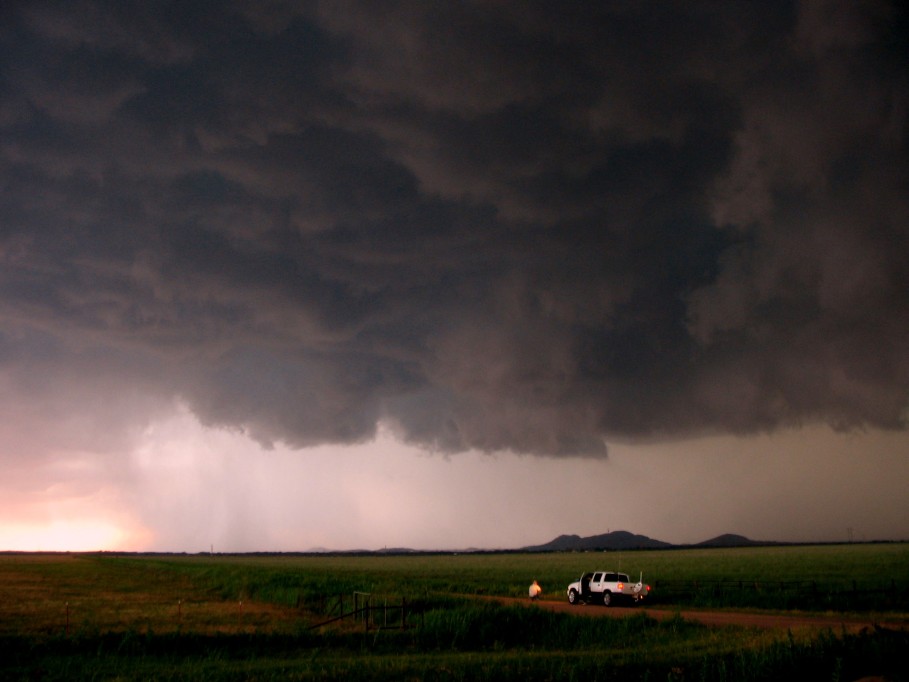 cumulonimbus thunderstorm_base : near Snyder, Oklahoma, USA   5 June 2005