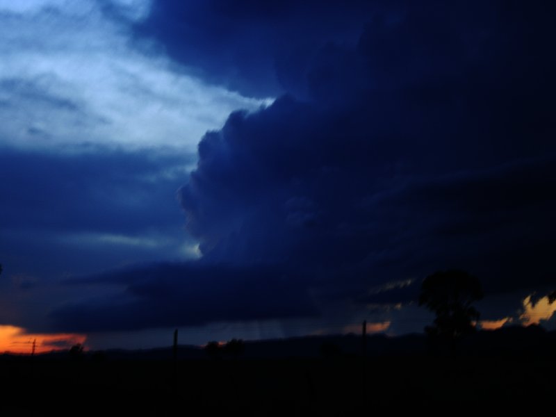 cumulonimbus supercell_thunderstorm : Coonabarabran, NSW   25 November 2005