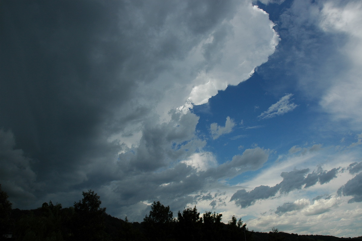 anvil thunderstorm_anvils : S of Ballina, NSW   17 December 2005