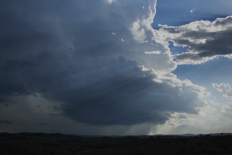 cumulonimbus thunderstorm_base : near Yarraman, Qld   26 December 2005