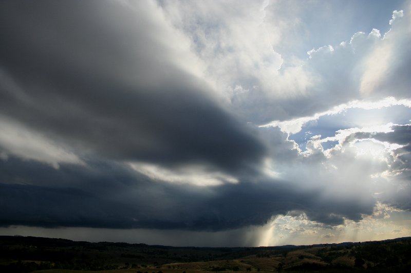 cumulonimbus thunderstorm_base : near Merriman, Qld   26 December 2005