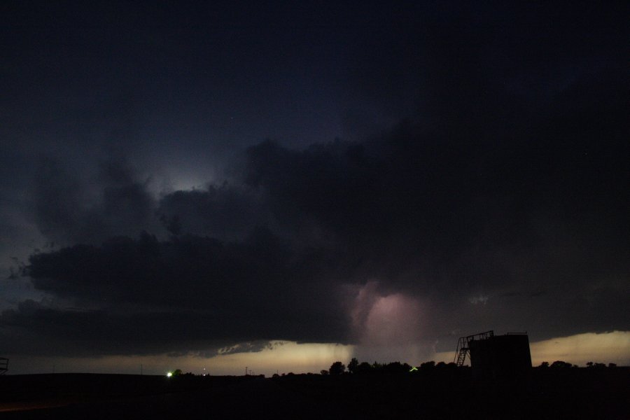 cumulonimbus thunderstorm_base : SE of Kinsley, Kansas, USA   29 May 2006