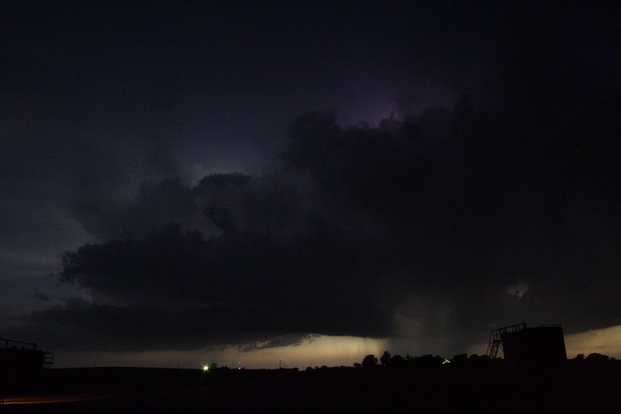 cumulonimbus thunderstorm_base : SE of Kinsley, Kansas, USA   29 May 2006