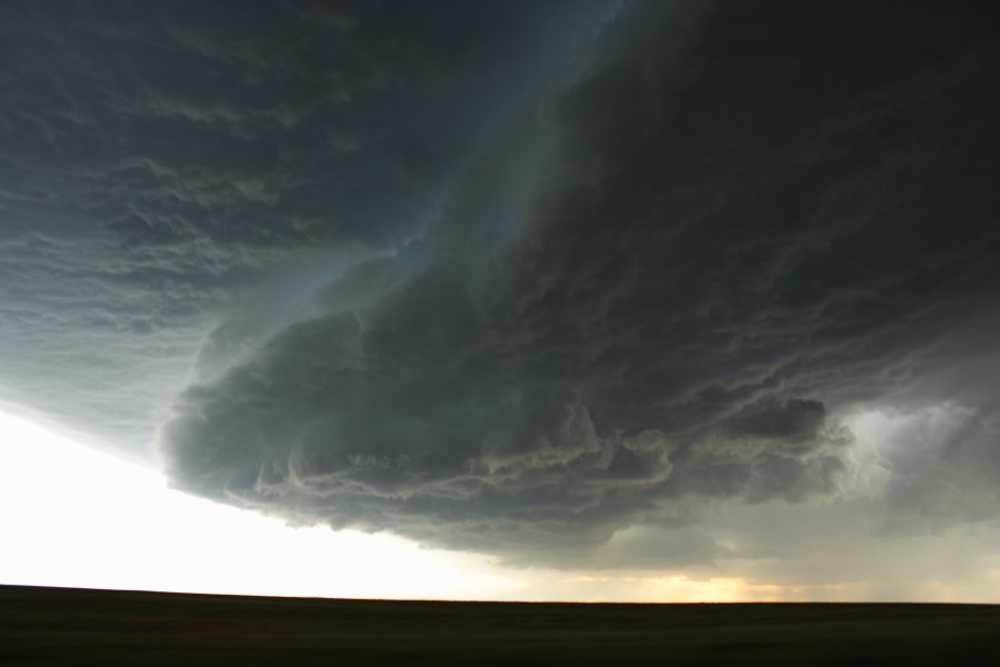 cumulonimbus thunderstorm_base : SW of Burlington, NSW   5 June 2006