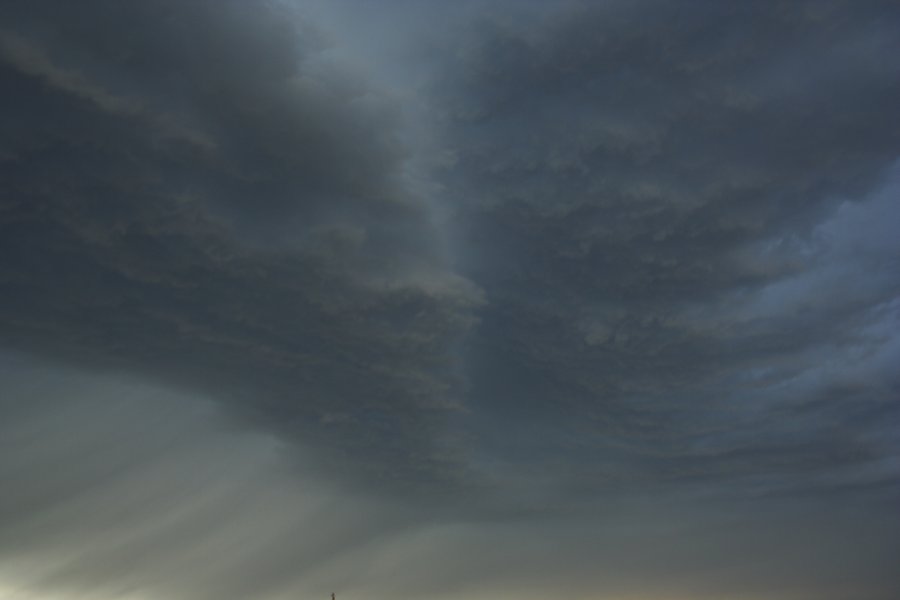 cumulonimbus thunderstorm_base : SW of Burlington, NSW   5 June 2006