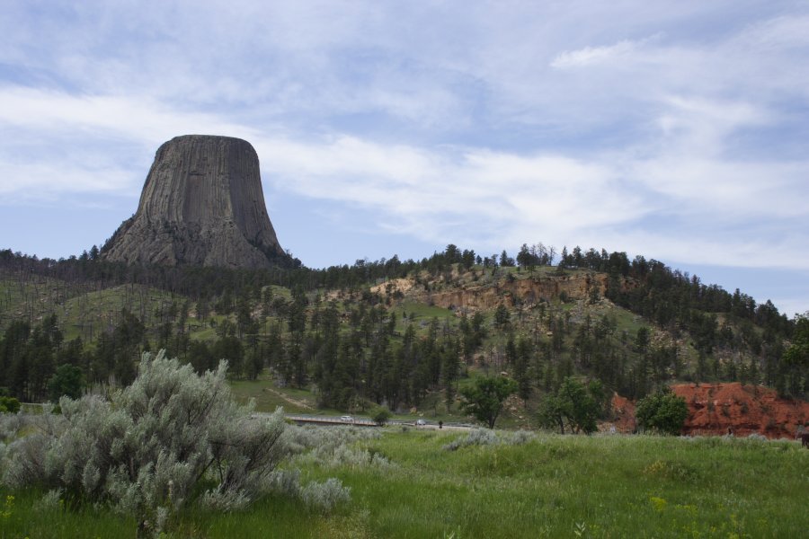 cirrostratus cirrostratus_cloud : Devils Tower, Wyoming, USA   8 June 2006