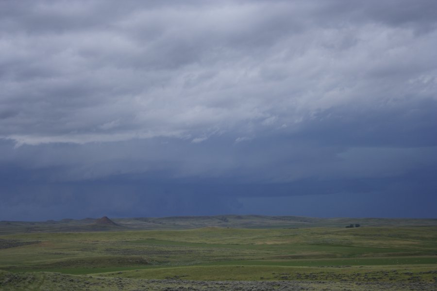 wallcloud thunderstorm_wall_cloud : NW of Newcastle, Wyoming, USA   9 June 2006