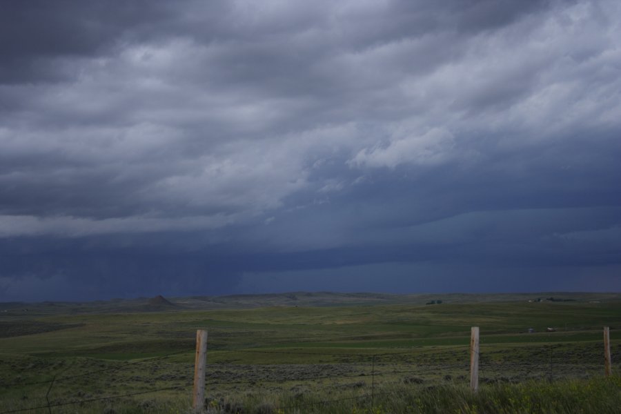 wallcloud thunderstorm_wall_cloud : NW of Newcastle, Wyoming, USA   9 June 2006