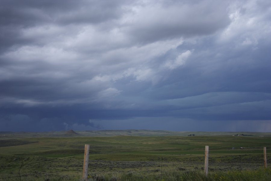 wallcloud thunderstorm_wall_cloud : NW of Newcastle, Wyoming, USA   9 June 2006