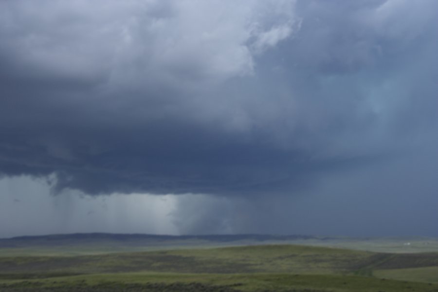 cumulonimbus thunderstorm_base : NW of Newcastle, Wyoming, USA   9 June 2006