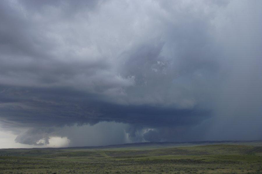 wallcloud thunderstorm_wall_cloud : NW of Newcastle, Wyoming, USA   9 June 2006