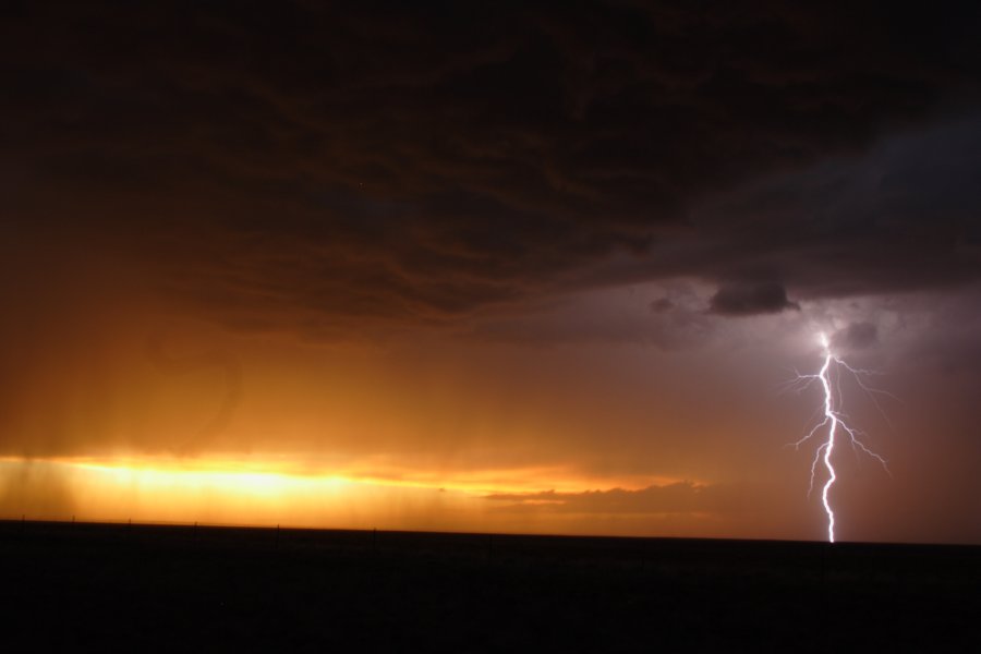 cumulonimbus thunderstorm_base : S of Fort Morgan, Colorado, USA   11 June 2006