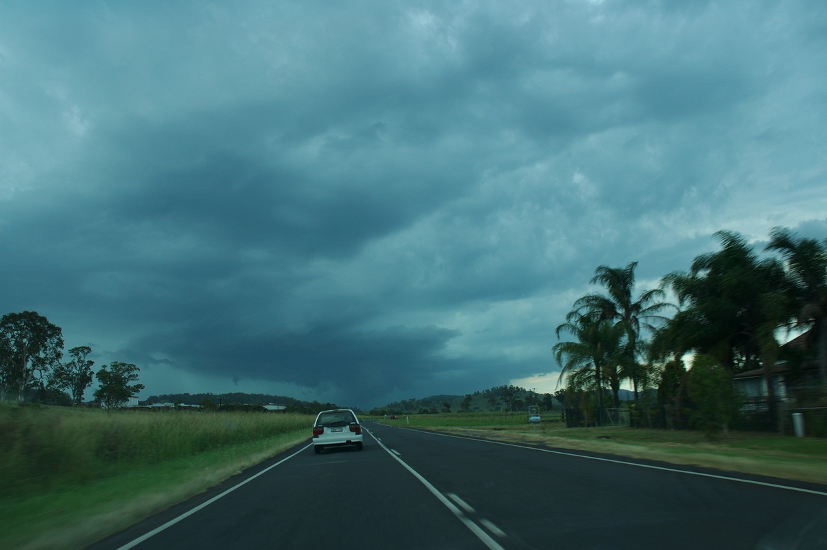 cumulonimbus thunderstorm_base : NW of Lismore, NSW   24 January 2007