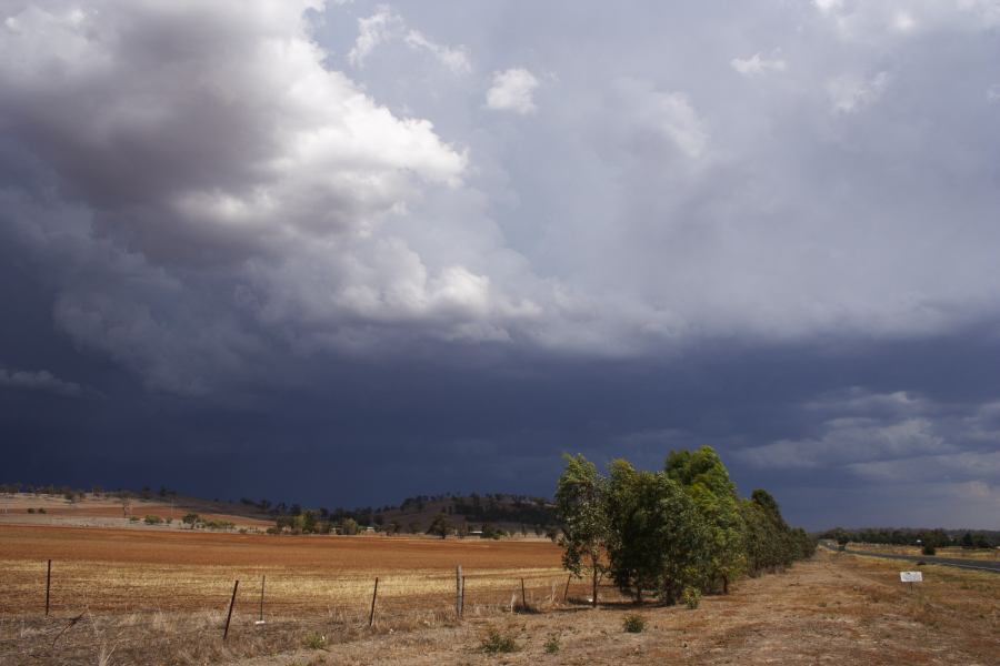 cumulonimbus thunderstorm_base : SE of Wellington, NSW   10 February 2007