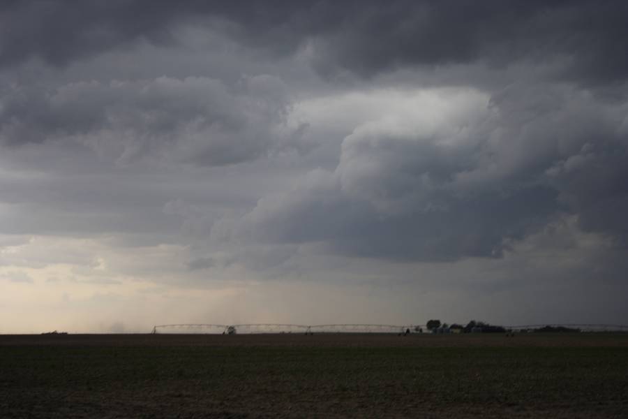 cumulonimbus thunderstorm_base : SE of Grand Island, Nebraska, USA   14 May 2007