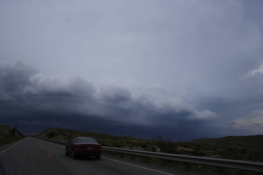 cumulonimbus thunderstorm_base : S of Roundup, Montana, USA   19 May 2007